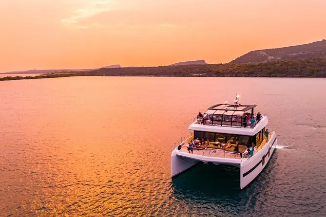 Sunset cruise over the sea
